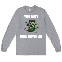 Heather Grey creeper meme Long Sleeve Tee - artisFamous