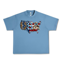 Pebble Blue usa american flag background Urban Heavy Tee - Jasminsmagicworld