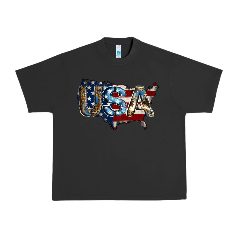 Usa American Flag Background Urban Heavy Tee by Jasminsmagicworld | Teevron