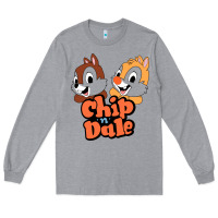 Heather Grey chip n dale Long Sleeve Tee - artisFamous