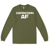 Army Green capricorn af zodiac sign Long Sleeve Tee - artisFamous