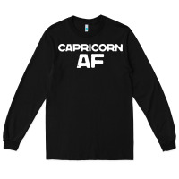 Black capricorn af zodiac sign Long Sleeve Tee - artisFamous