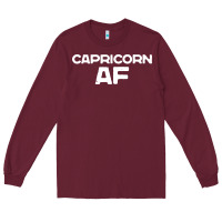 Burgundy capricorn af zodiac sign Long Sleeve Tee - artisFamous