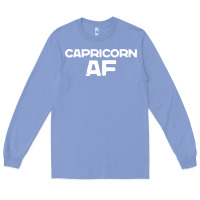 Colony Blue capricorn af zodiac sign Long Sleeve Tee - artisFamous