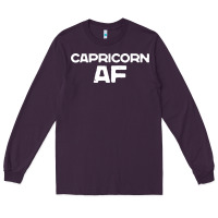 Plum capricorn af zodiac sign Long Sleeve Tee - artisFamous
