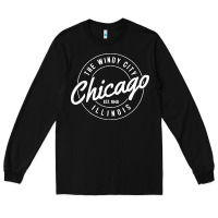 Black chicago Long Sleeve Tee - artisFamous