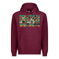 Burgundy western autism  cup Premium Hoodie - Artiststas