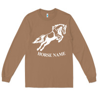 Toasted Coconut Personalised Horse Printed Equestrian Riding Cob Jumping Rider Horse Long Sleeve Tee - artisFamous