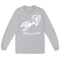 Moon Dust Personalised Horse Printed Equestrian Riding Cob Jumping Rider Horse Long Sleeve Tee - artisFamous