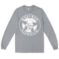 Heather Grey guy fieri knuckle sandwich Long Sleeve Tee - artisFamous