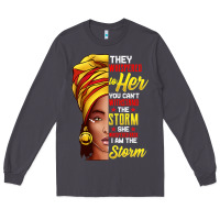 Smoke black history month shirt african woman afro i am the storm t shirt Long Sleeve Tee - artisFamous