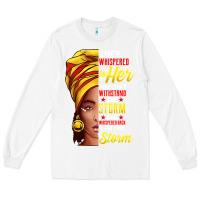 White black history month shirt african woman afro i am the storm t shirt Long Sleeve Tee - artisFamous