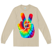 Mushroom cool peace hand tie dye t shirt for boys and girls Long Sleeve Tee - artisFamous