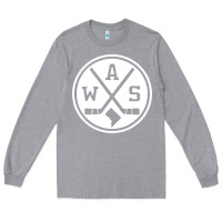 Heather Grey retro washington dc hockey Long Sleeve Tee - artisFamous