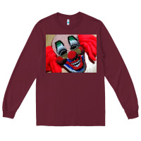 Burgundy embroidered clown Long Sleeve Tee - artisFamous