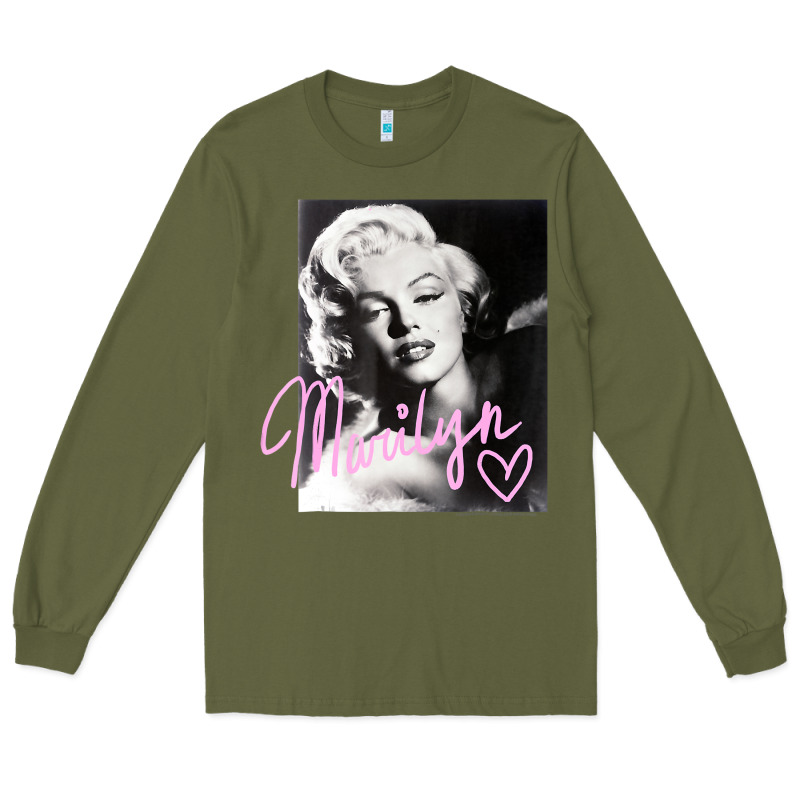 Monroe Black And White Pink Handwriting T Shirt Long Sleeve Tee by artisFamous | Teevron
