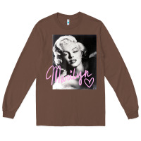 Chestnut monroe black and white pink handwriting t shirt Long Sleeve Tee - artisFamous
