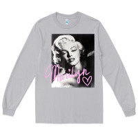 Moon Dust monroe black and white pink handwriting t shirt Long Sleeve Tee - artisFamous