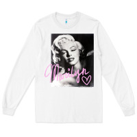 White monroe black and white pink handwriting t shirt Long Sleeve Tee - artisFamous