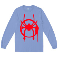 Colony Blue spiderverse miles symbol tag t shirt Long Sleeve Tee - artisFamous