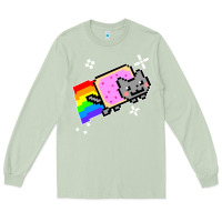 Matcha nyan cat t shirt Long Sleeve Tee - artisFamous