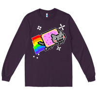 Plum nyan cat t shirt Long Sleeve Tee - artisFamous