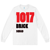 White 1017 Brick Squad Black Red Long Sleeve Tee - artisFamous