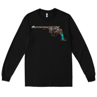 Black Revolver Handgun Long Sleeve Tee - artisFamous