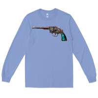 Colony Blue Revolver Handgun Long Sleeve Tee - artisFamous