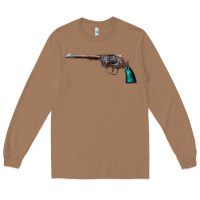 Toasted Coconut Revolver Handgun Long Sleeve Tee - artisFamous