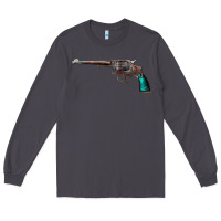 Smoke Revolver Handgun Long Sleeve Tee - artisFamous