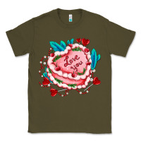 Army Green valentines day cakes olivia creates design Classic Tee - OliviaCreatesArt