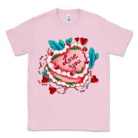 Bubblegum Pink valentines day cakes olivia creates design Classic Tee - OliviaCreatesArt
