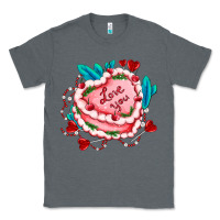 Charcoal Heather valentines day cakes olivia creates design Classic Tee - OliviaCreatesArt