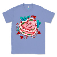 Colony Blue valentines day cakes olivia creates design Classic Tee - OliviaCreatesArt