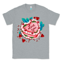Heather Grey valentines day cakes olivia creates design Classic Tee - OliviaCreatesArt