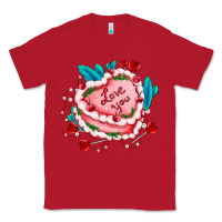 Red valentines day cakes olivia creates design Classic Tee - OliviaCreatesArt