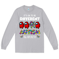Moon Dust a.mong us it's o.kay to be different autism awareness t shirt Long Sleeve Tee - artisFamous