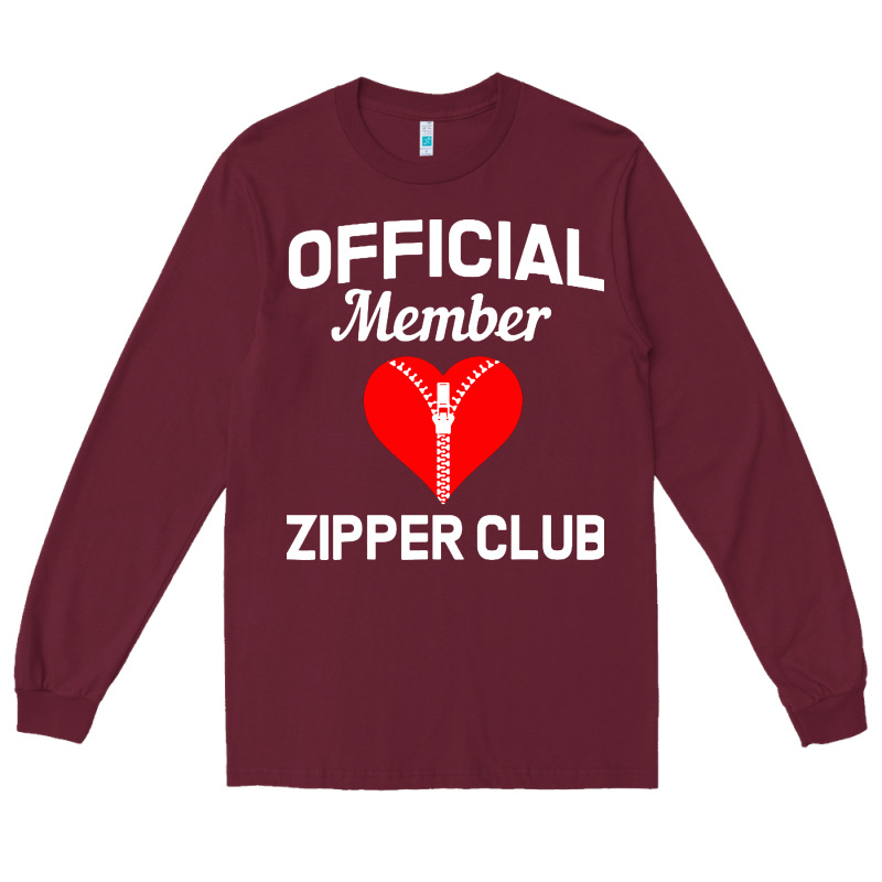 Open Heart Surgery Zipper Club Bypass Get Well Recovery Gift Long Sleeve Tee by artisFamous | Teevron