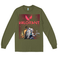 Army Green valorant gaming design Long Sleeve Tee - artisFamous