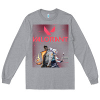 Heather Grey valorant gaming design Long Sleeve Tee - artisFamous