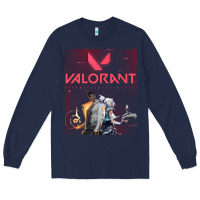 Navy valorant gaming design Long Sleeve Tee - artisFamous