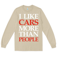 Mushroom I LIKE CARS MORE THAN PEOPLE Long Sleeve Tee - artisFamous
