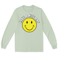Matcha retro   have a nice day   smile happy face Long Sleeve Tee - artisFamous