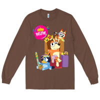 Bluey Mom Dad Funny Queen For Family Lover T Shirt Long Sleeve Tee | Teevron