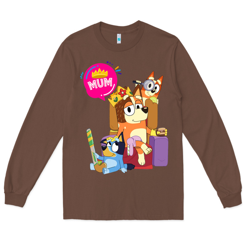 Bluey Mom Dad Funny Queen For Family Lover T Shirt Long Sleeve Tee by artisFamous | Teevron