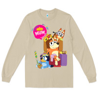 Mushroom bluey mom dad funny queen for family lover t shirt Long Sleeve Tee - artisFamous