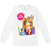 White bluey mom dad funny queen for family lover t shirt Long Sleeve Tee - artisFamous