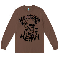 Chestnut Skull I like It Heovy Halestorm Long Sleeve Tee - artisFamous