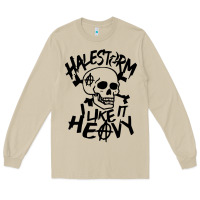 Mushroom Skull I like It Heovy Halestorm Long Sleeve Tee - artisFamous